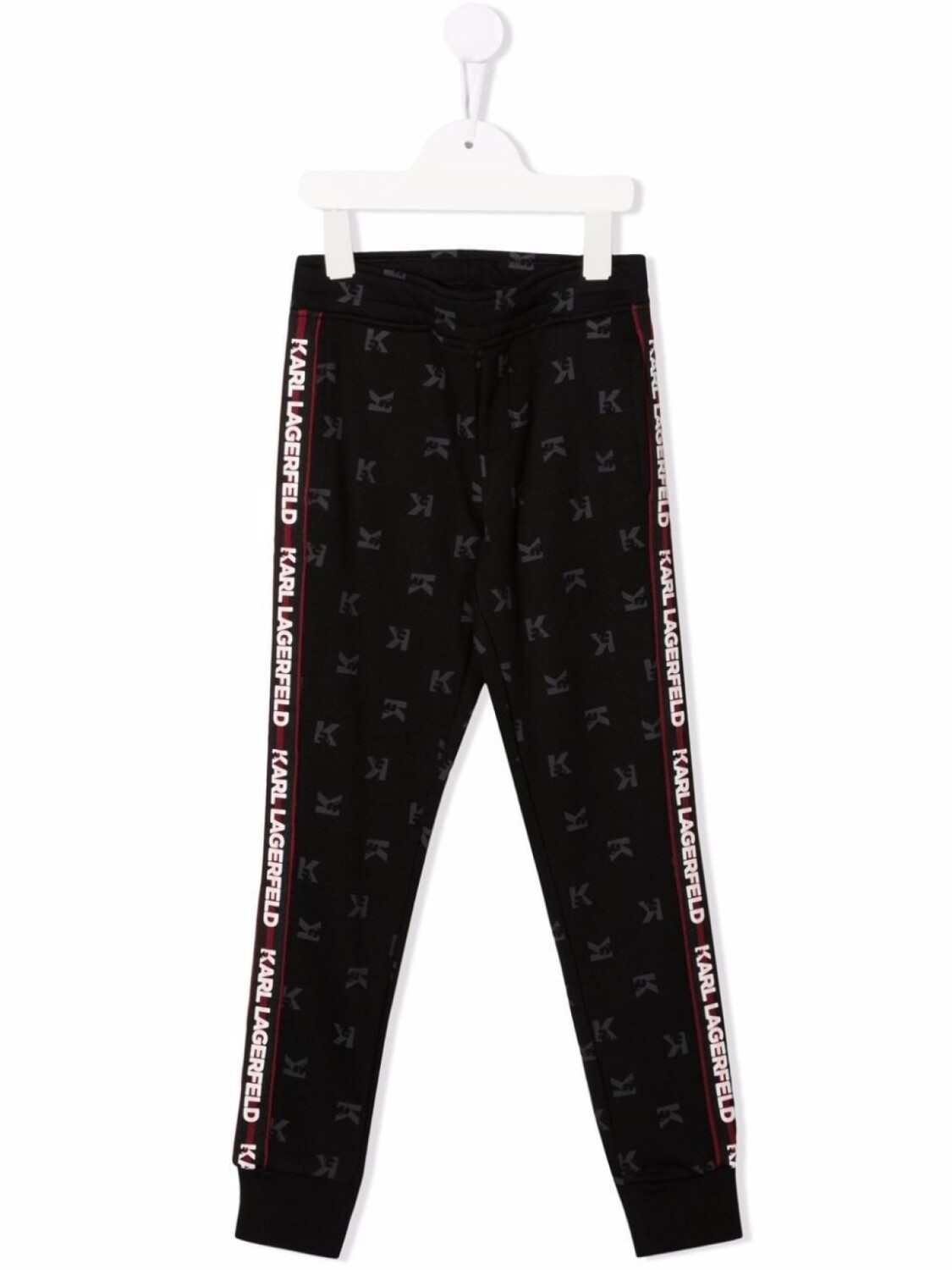 

Спортивные брюки с логотипами на лампасах Karl Lagerfeld Kids, черный