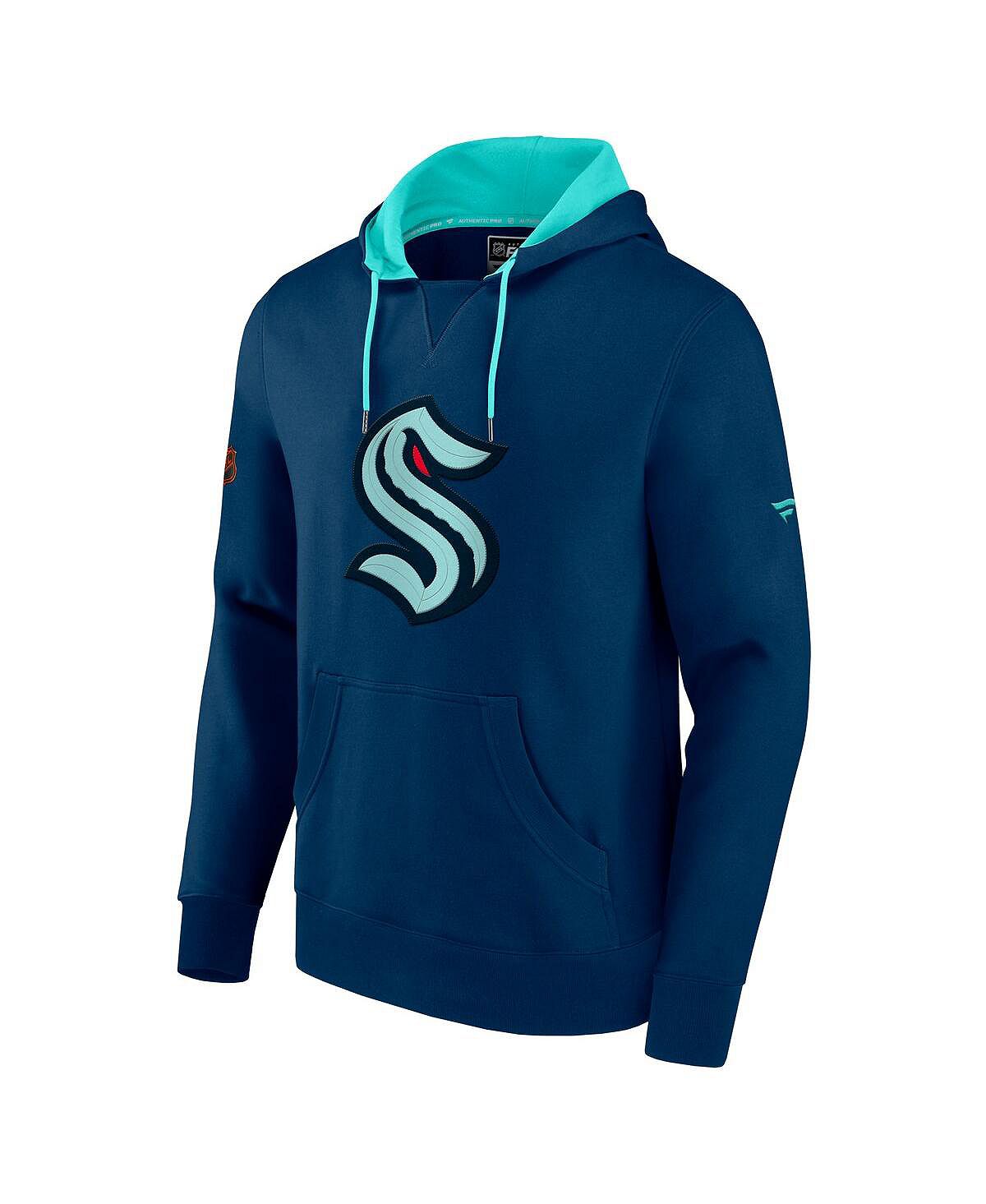 Мужской пуловер с капюшоном темно-синего и синего цвета с фирменным логотипом Seattle Kraken Special Edition 2.0 Team Fanatics