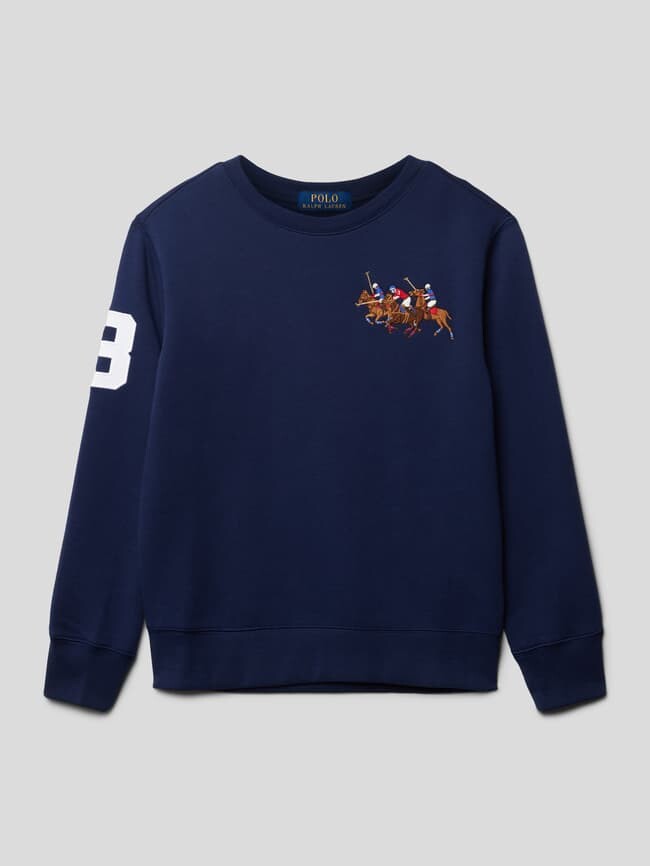 

Толстовка с мотивной строчкой Polo Ralph Lauren, темно-синий