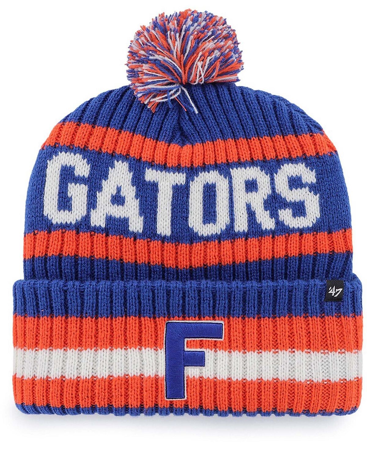 

Мужская вязаная шапка с манжетами и помпоном Royal Florida Gators Bering '47 Brand