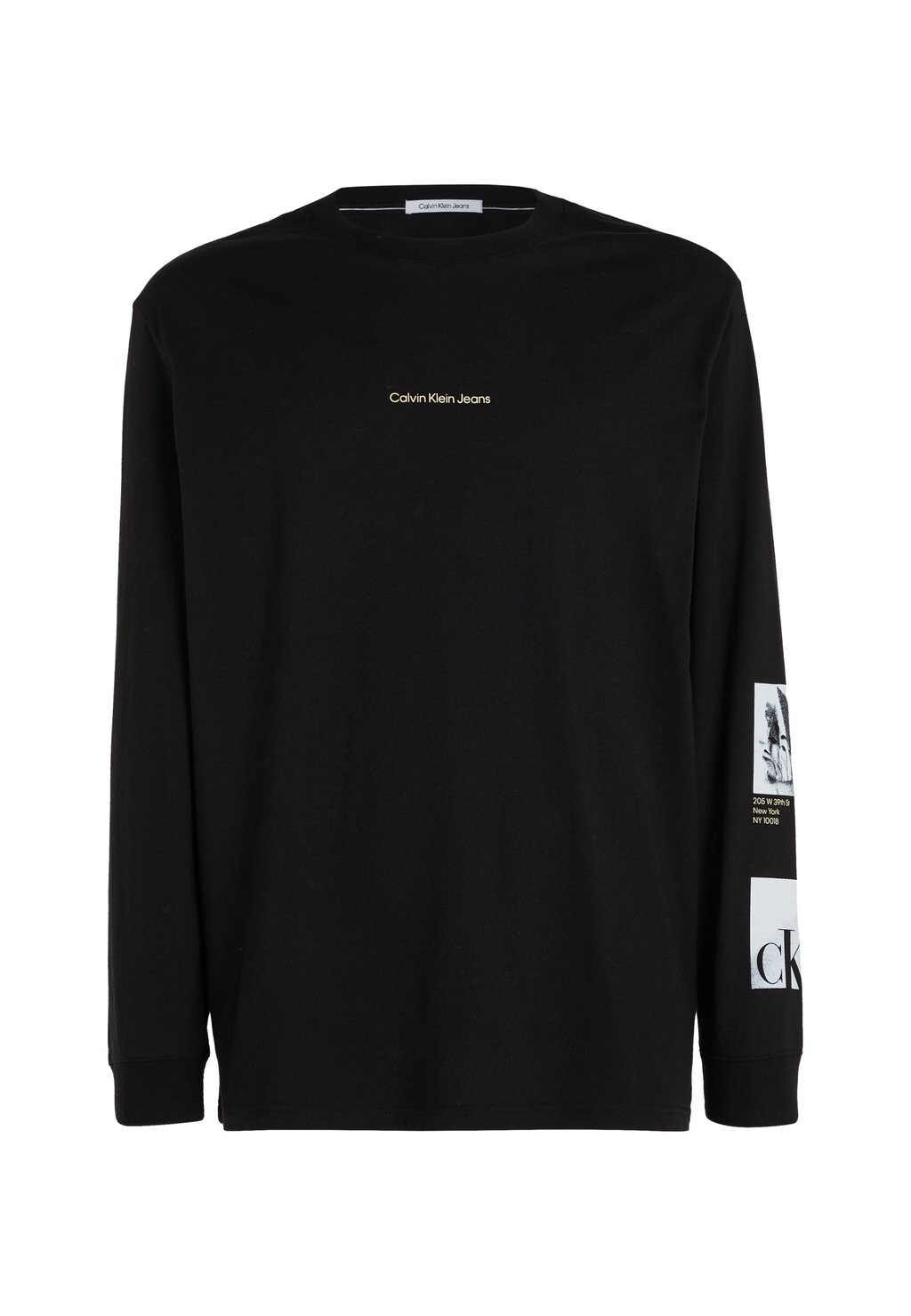

Топ с длинными рукавами MULTI GRAPHIC TEE Calvin Klein Jeans, черный