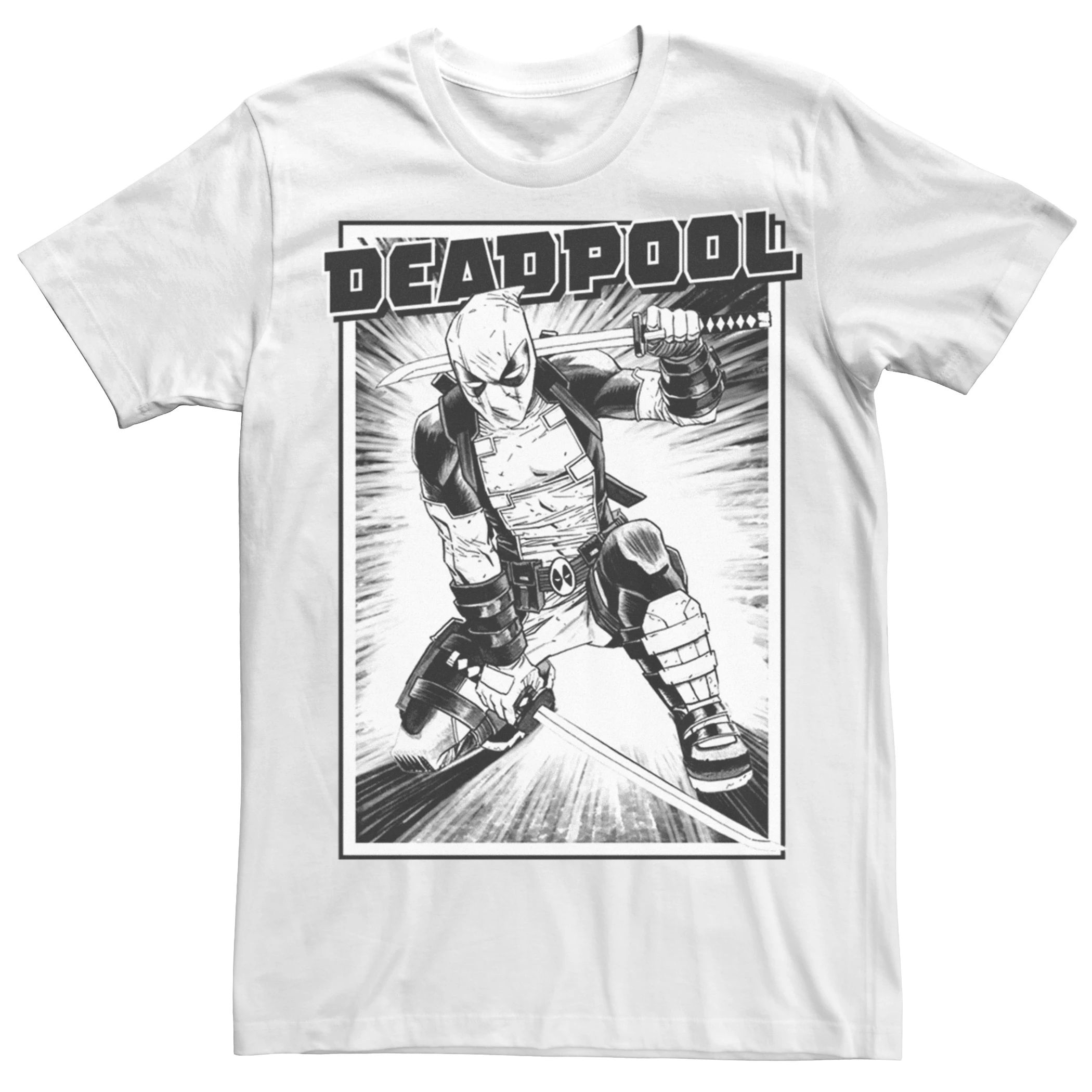 Мужская футболка Marvel Comics Deadpool Samurai Stance Licensed Character мужская футболка samurai champloo mugen head licensed character