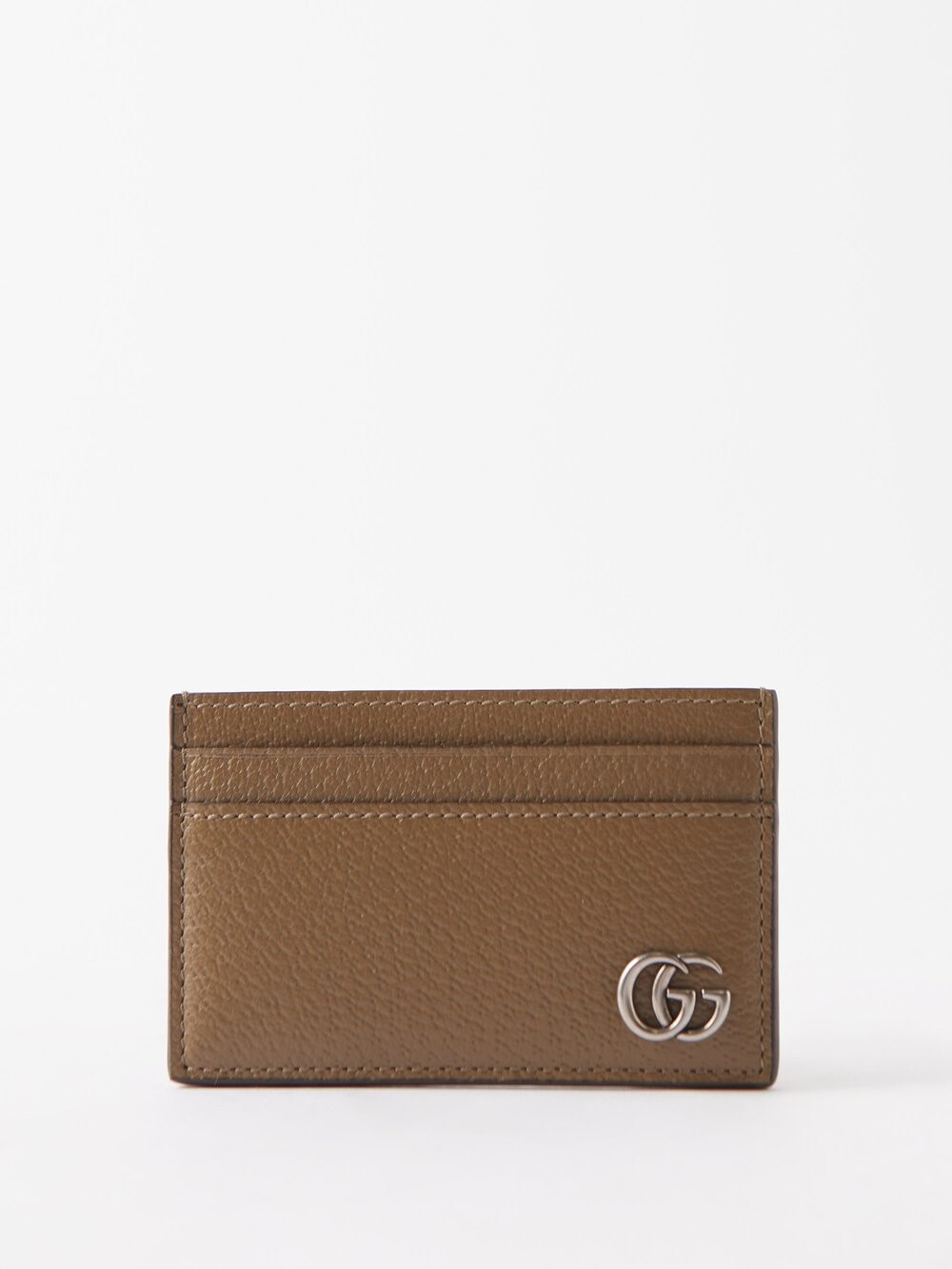 

Кожаный картхолдер с узором gg-marmont Gucci, коричневый