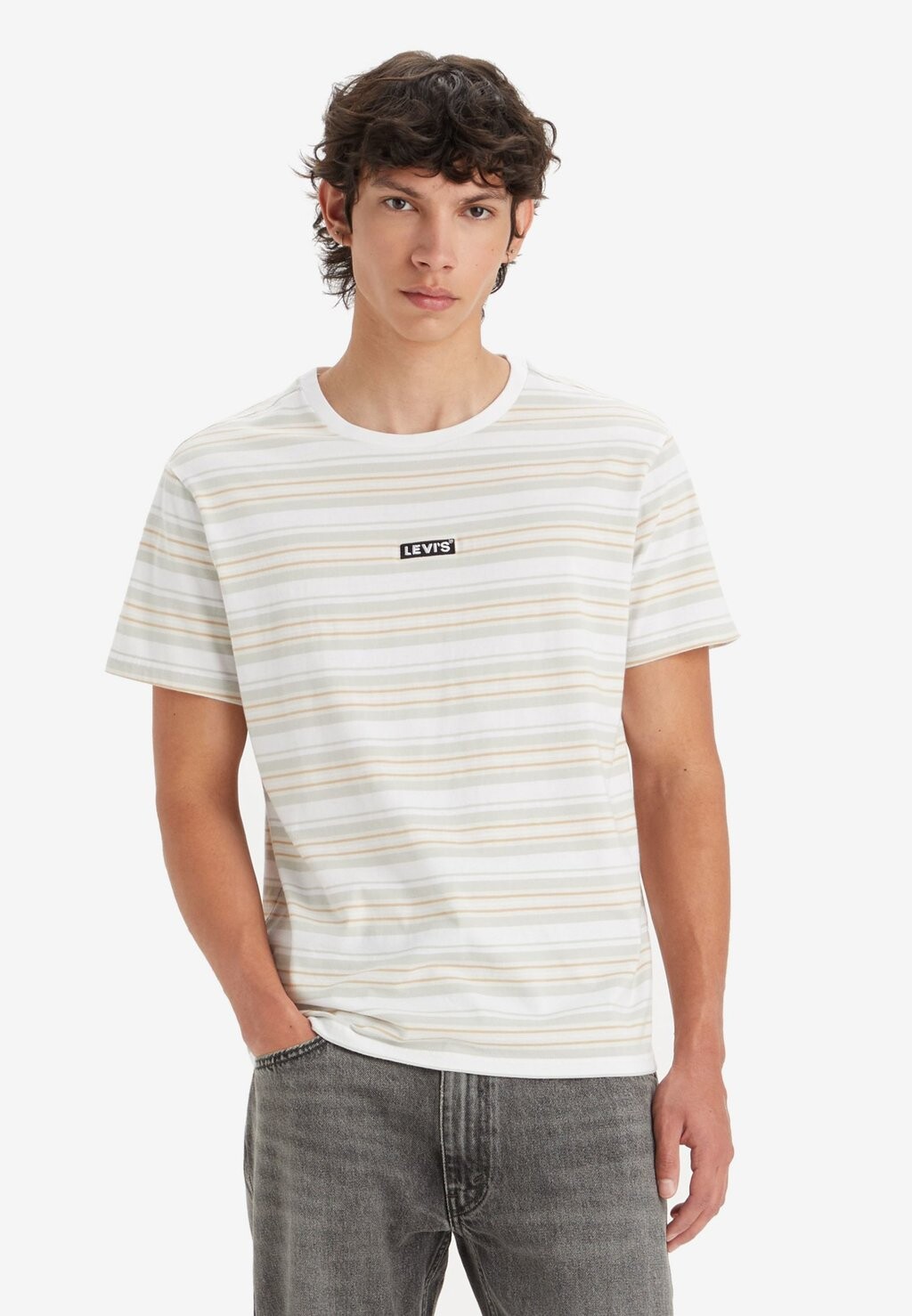 

Футболка с принтом Relaxed Levi's, цвет niel stripe bright white