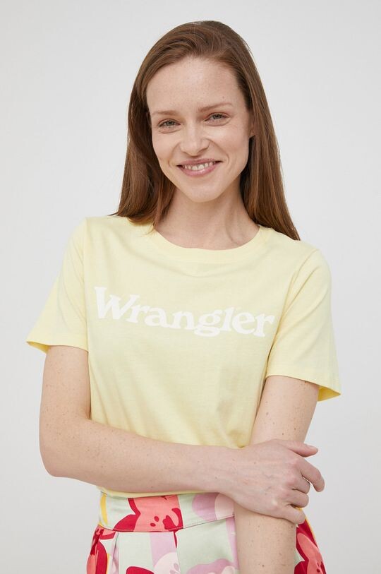 

Хлопковая футболка Wrangler, желтый