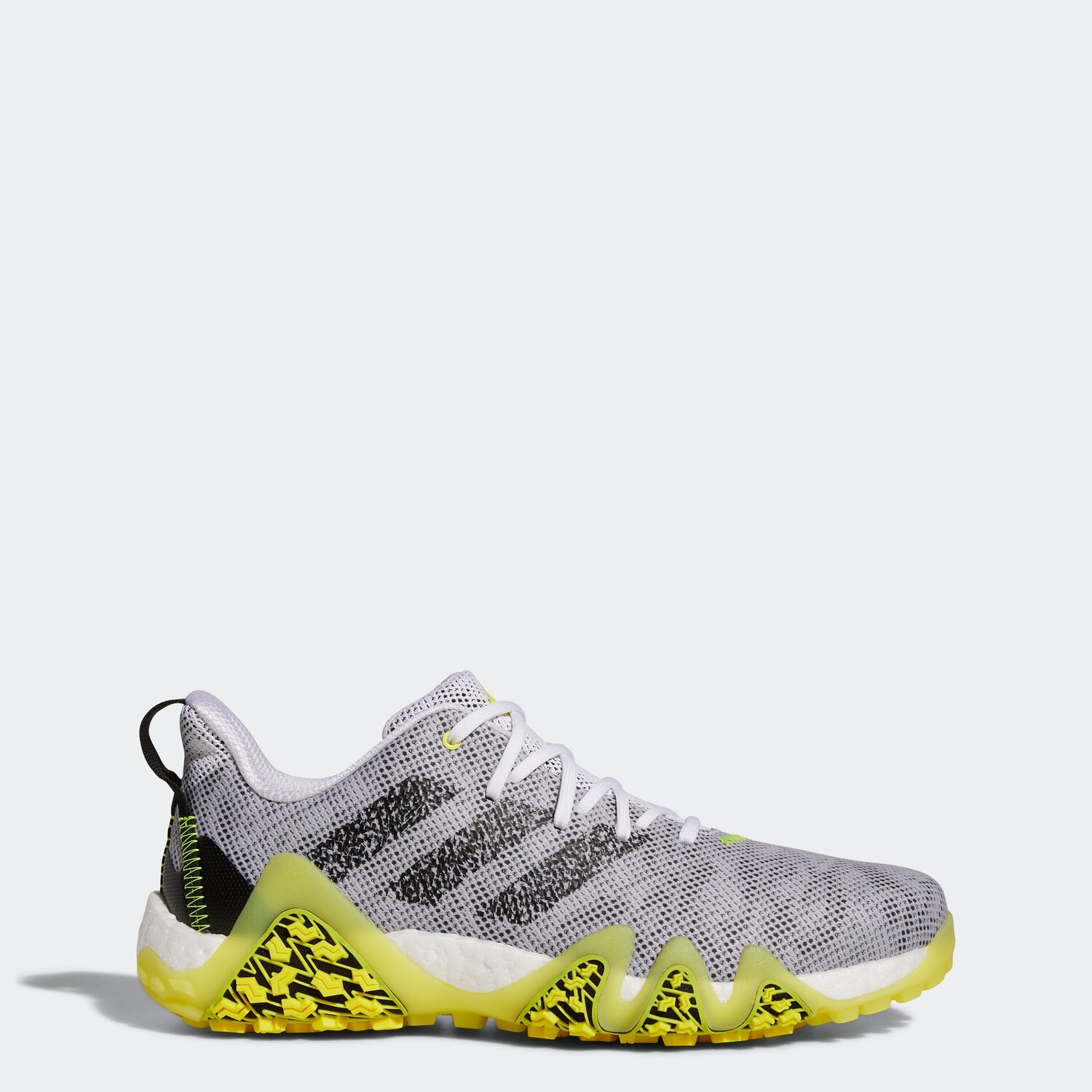 

Мужские кроссовки для гольфа adidas Codechaos 22 Limited Edition без шипов, цвет Cloud White / Core Black / Beam Yellow