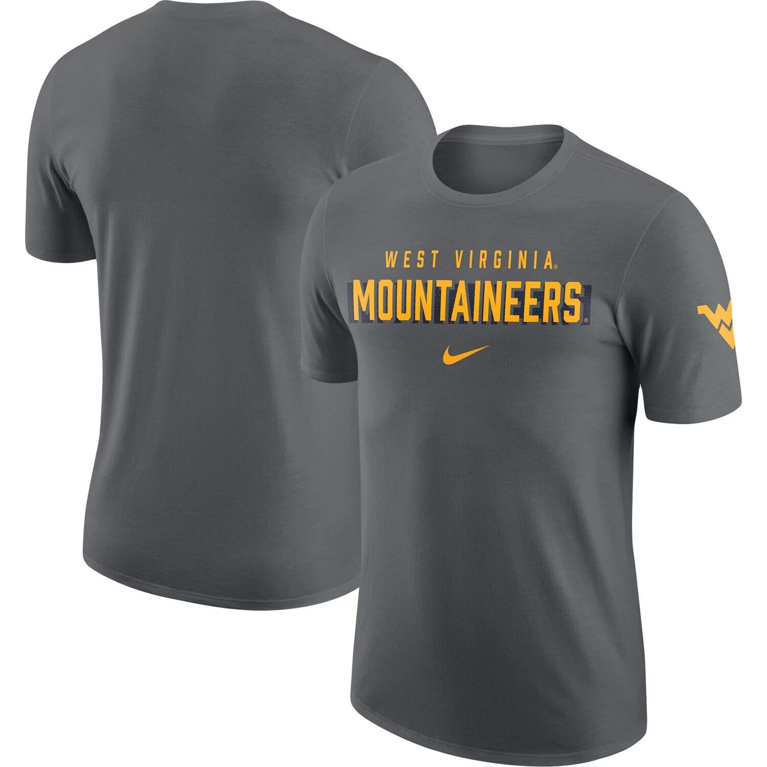 

Мужская серая футболка West Virginia Mountaineers Campus Gametime Nike, Серый
