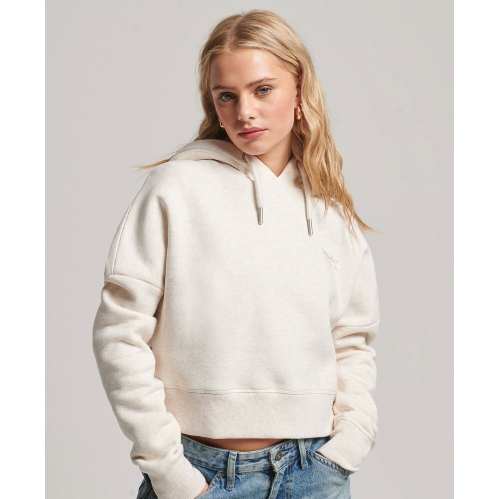 

Худи Superdry Vintage Logo Crop, бежевый