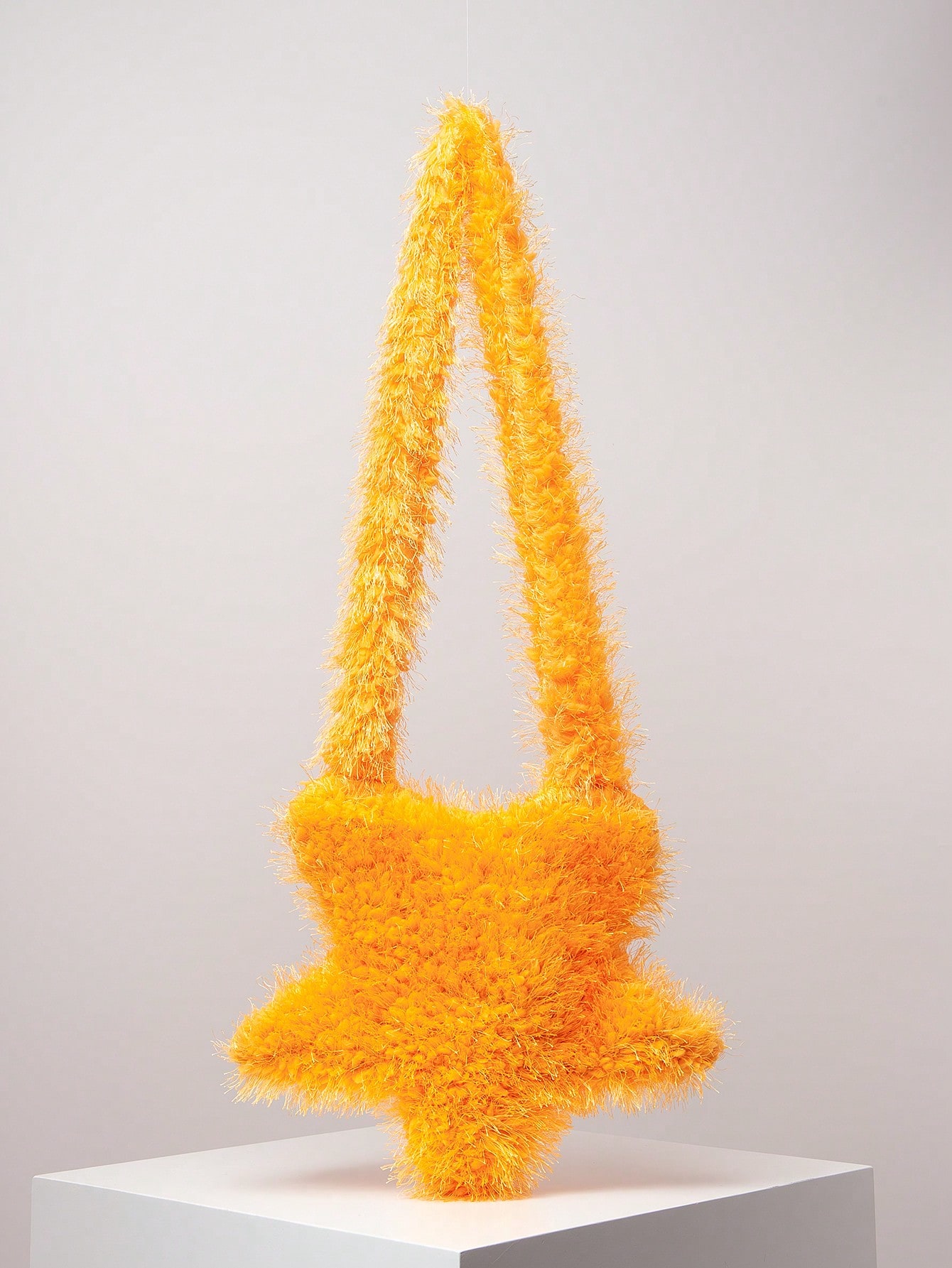 Однотонная женская сумка через плечо в форме звезды, желтый