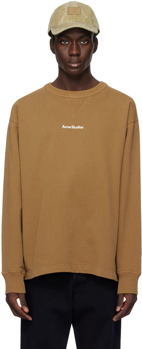 

Светло-коричневый свитер с принтом Acne Studios