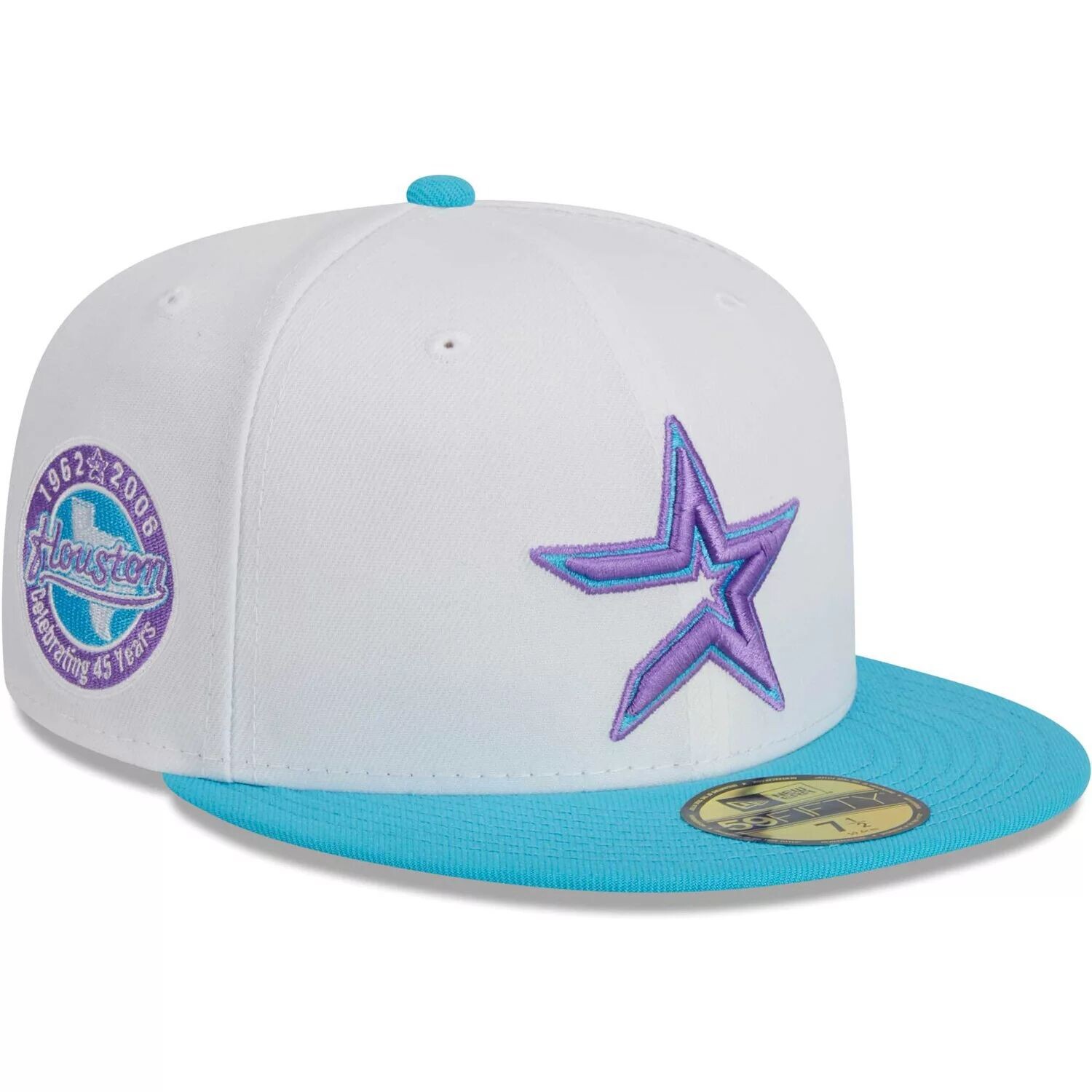 

Мужская приталенная шляпа New Era White Houston Astros Vice 59FIFTY