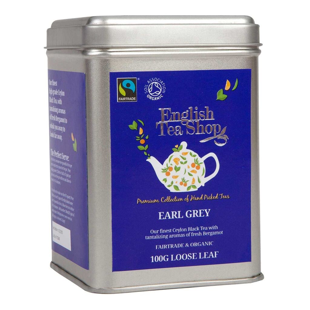 

ETS - Earl Grey, ORGANIC Fairtrade, чай листовой, банка 100г English Tea Shop