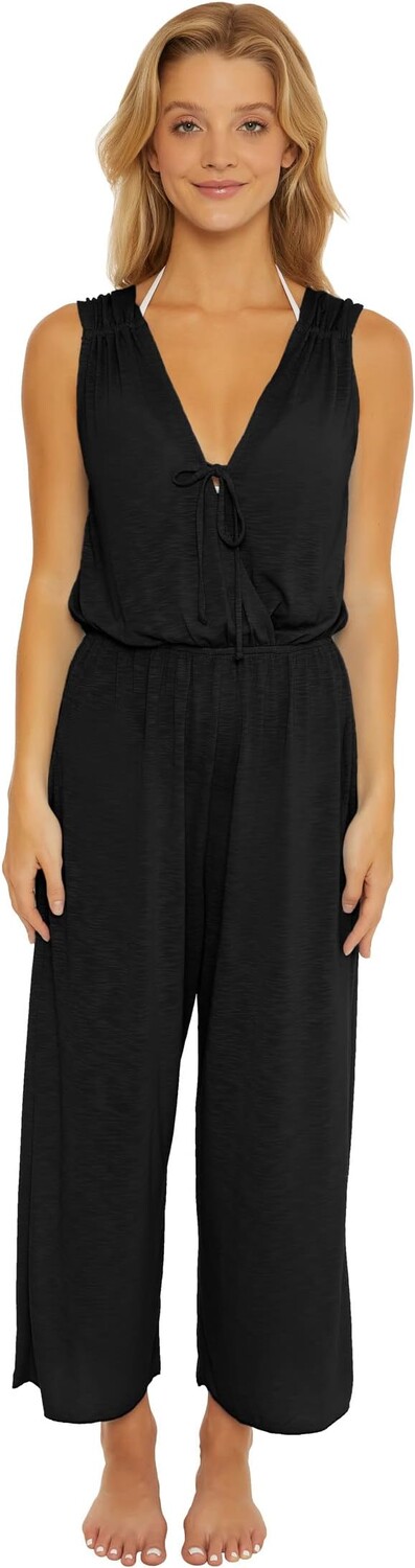 

Накидка Breezy Basics Wrap Front Jumpsuit Cover-Up BECCA, черный