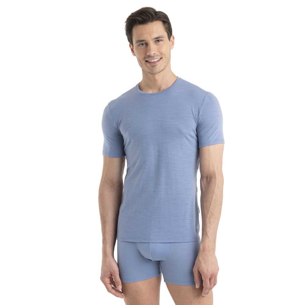 

Базовый слой с коротким рукавом Icebreaker Anatomica Crewe Merino, синий
