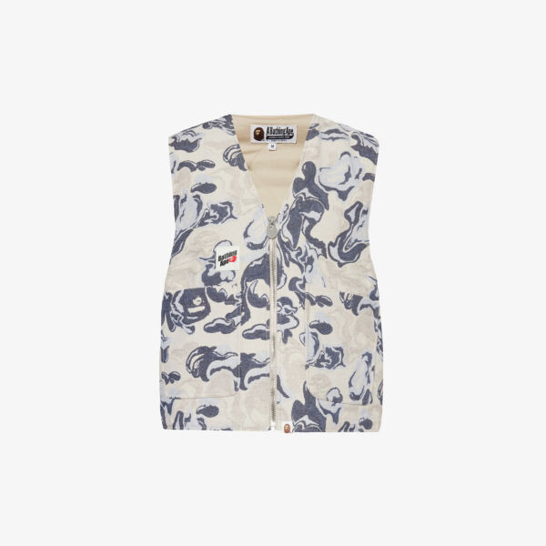 

Тканый жилет с фирменной нашивкой Gobelin A Bathing Ape, синий