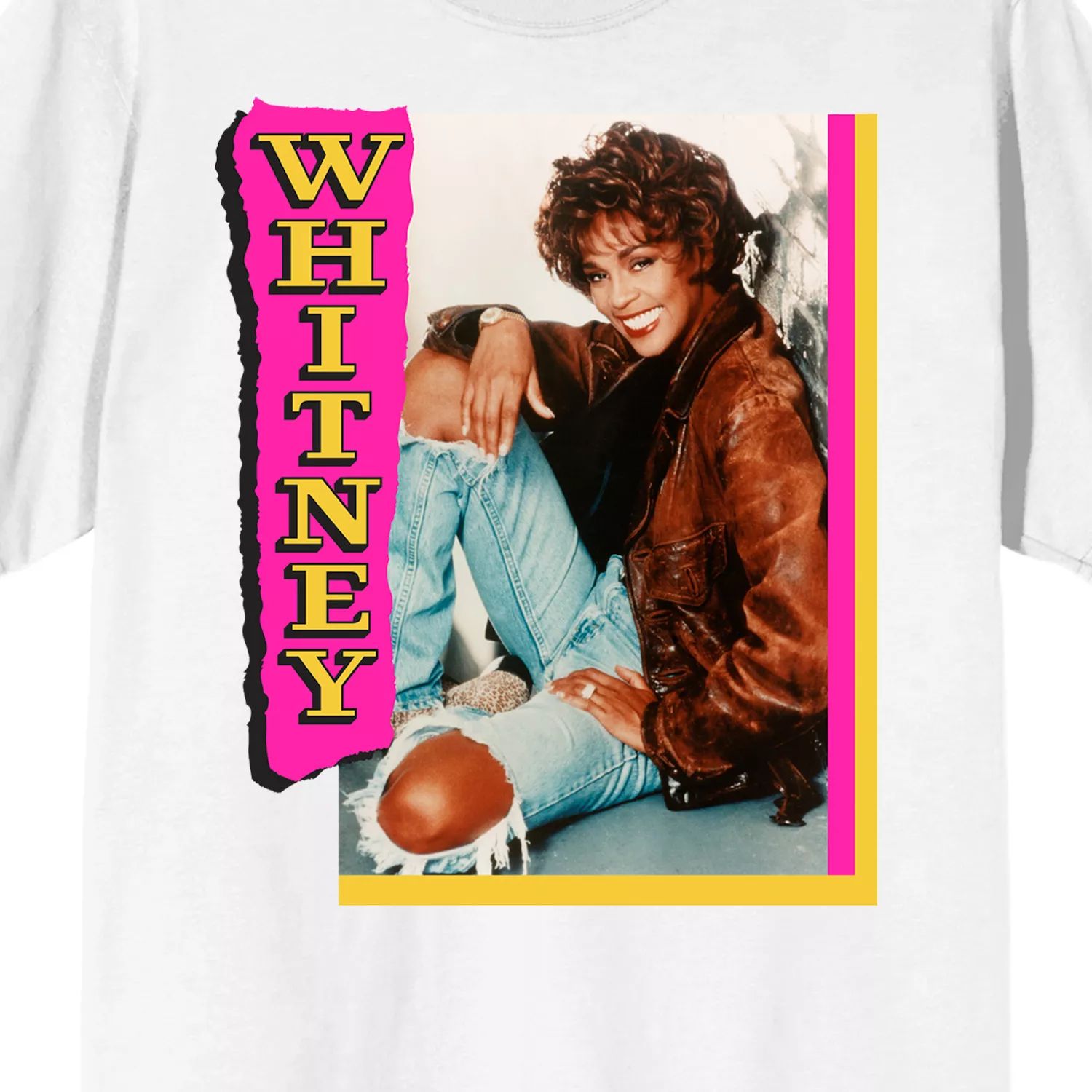 Мужская футболка с фотографией Whitney Houston 90-х годов Licensed Character хлопковая футболка в стиле 90 х годов whitney houston белый