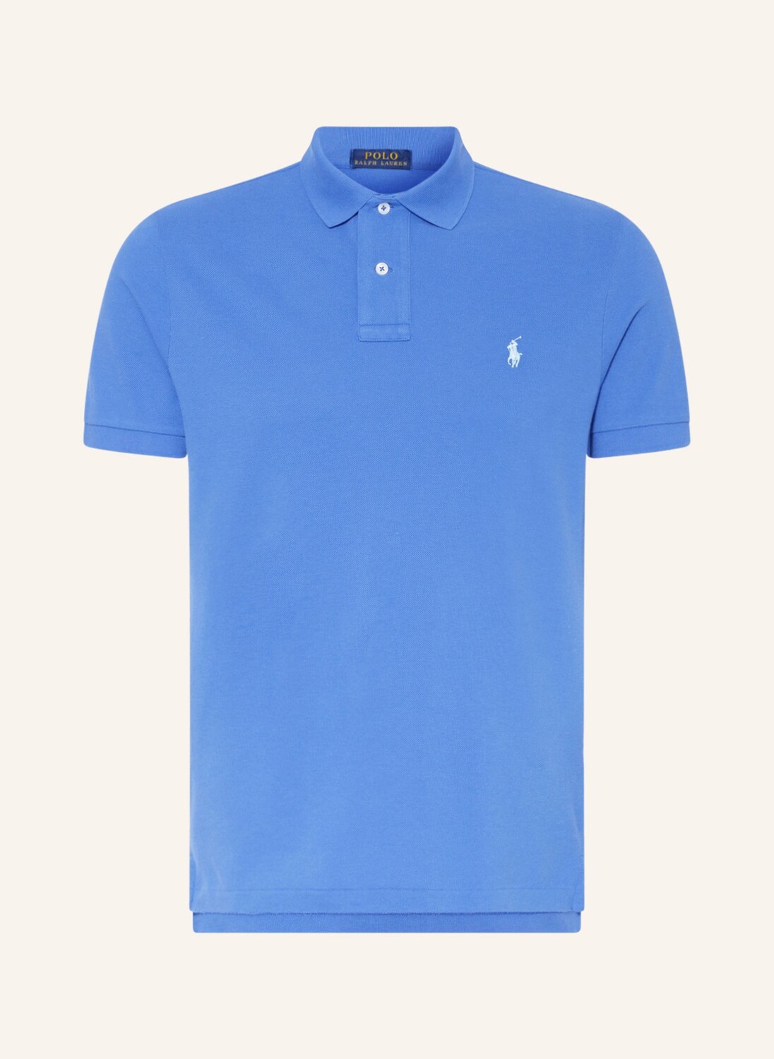 

Рубашка поло POLO RALPH LAUREN Piqué Custom Slim Fit, синий