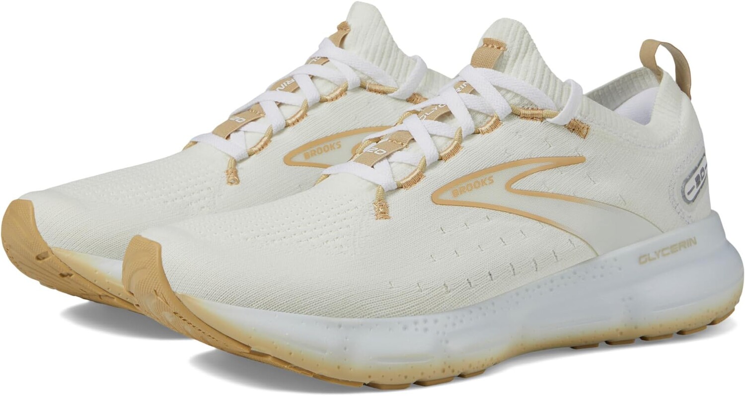 

Кроссовки Glycerin StealthFit 20 Brooks, цвет White/Khaki, Белый;серый