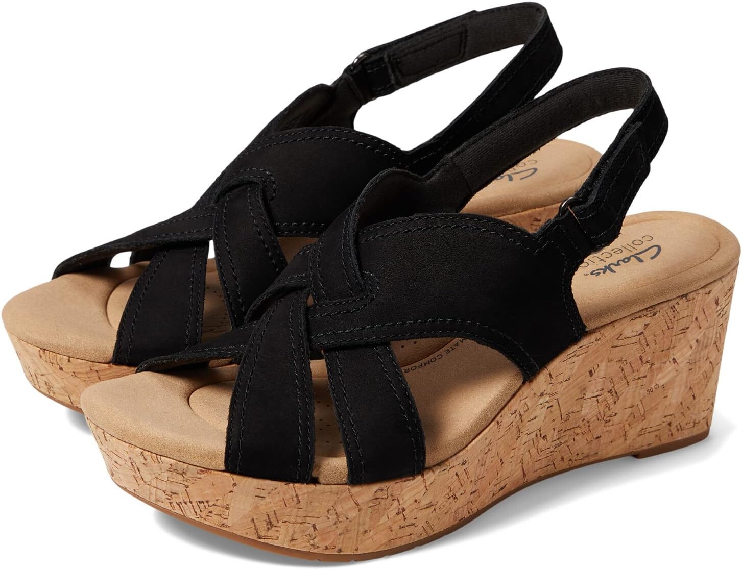 

Босоножки Rose Erin Clarks, цвет Black Nubuck