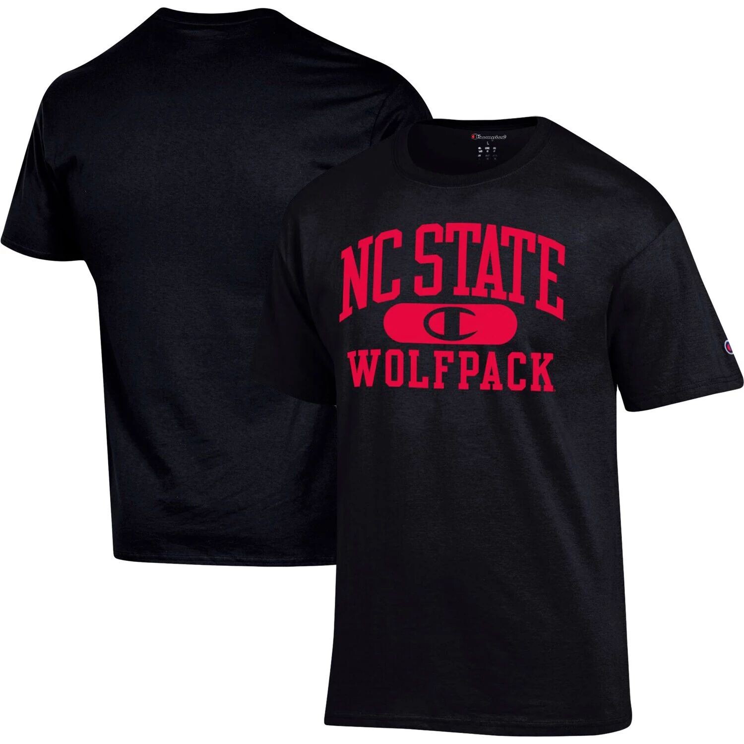 

Мужская черная футболка NC State Wolfpack Arch Pill Champion, Черный
