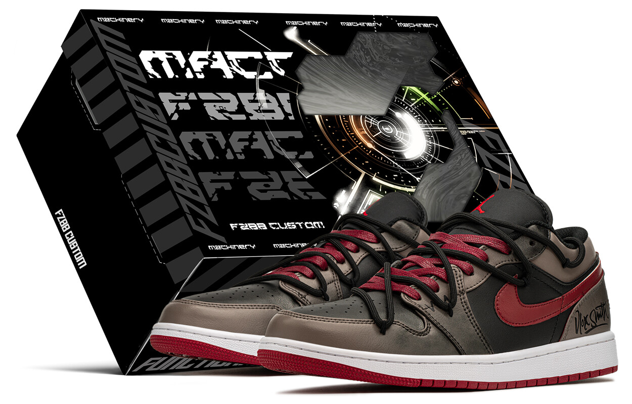 

Кроссовки Air Jordan 1 Vintage Basketball Shoes Men Low-top Black/Red, черный/красный