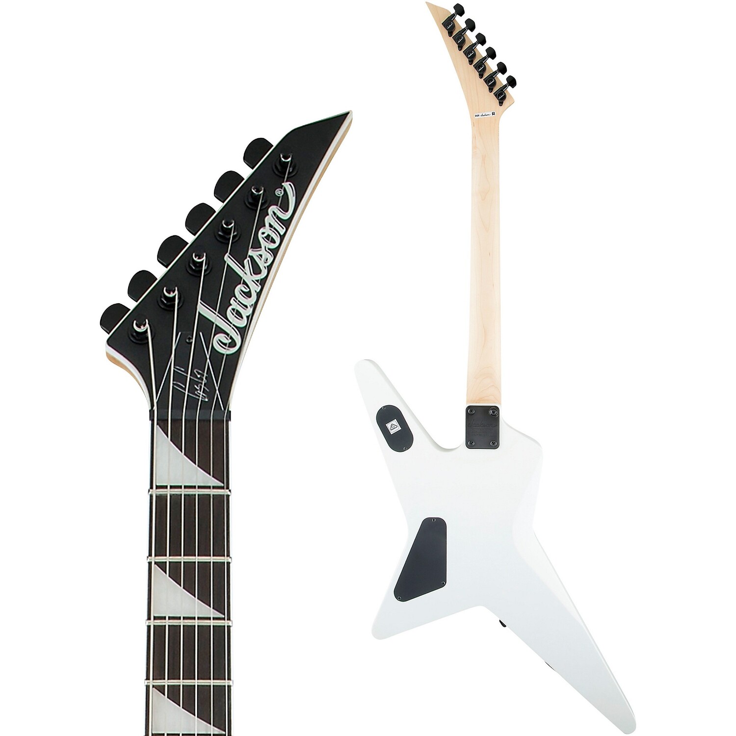 

Электрогитара Jackson JS Series Signature Gus G. Star JS32, сатиновый белый цвет с черными полосками