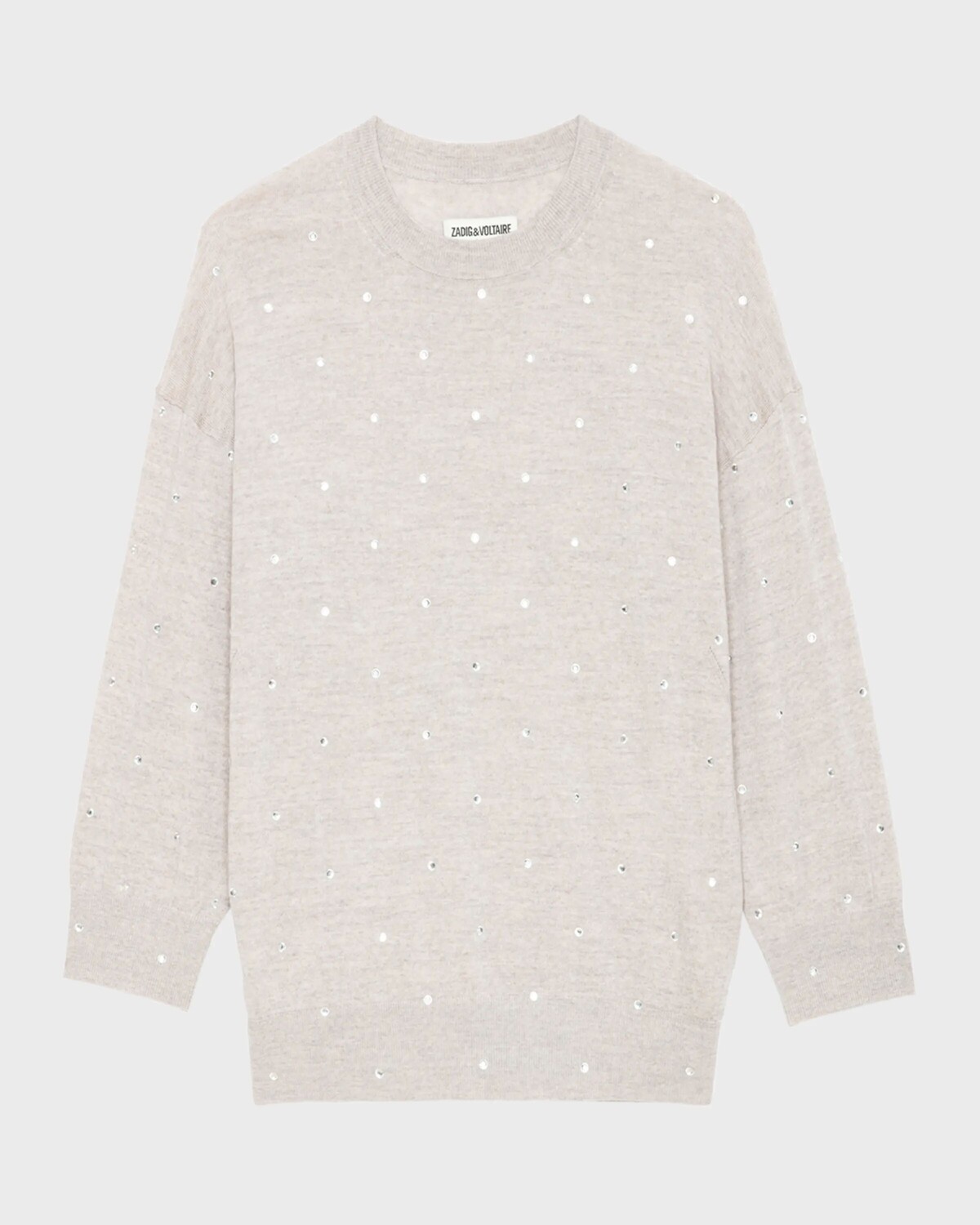 

Свитер с круглым вырезом и украшением Kandy Zadig & Voltaire, цвет Latte