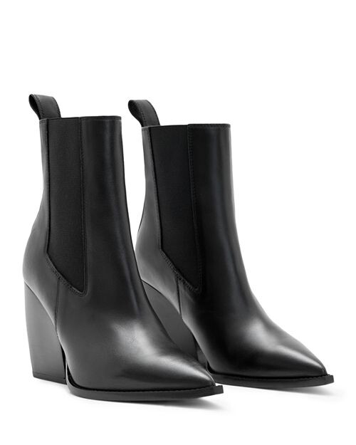 

Женские ботильоны Ria на высоком каблуке стрейч с острым носком ALLSAINTS, цвет Black