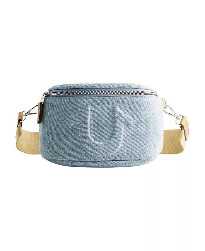 

СУМКА НА ПОЯС С ПРОШИТОЙ ПОДКОВОЙ True Religion, синий