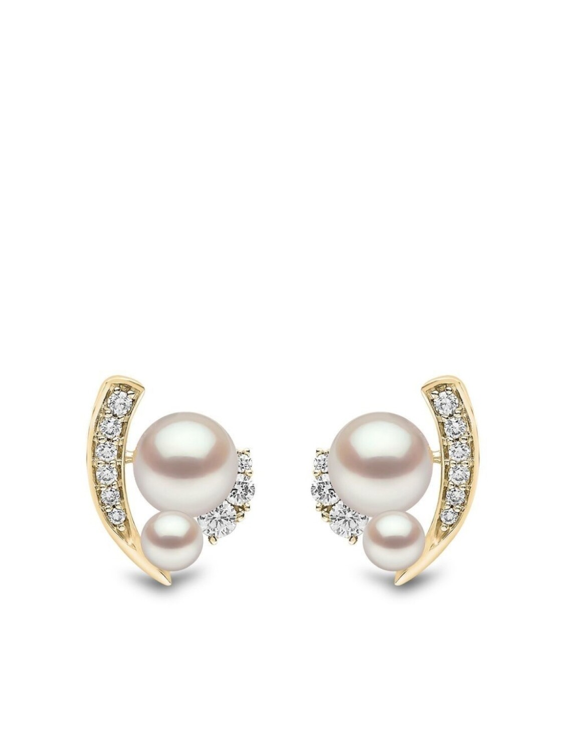 

Золотые серьги-гвоздики Trend с жемчугом и бриллиантами Yoko London, золотой