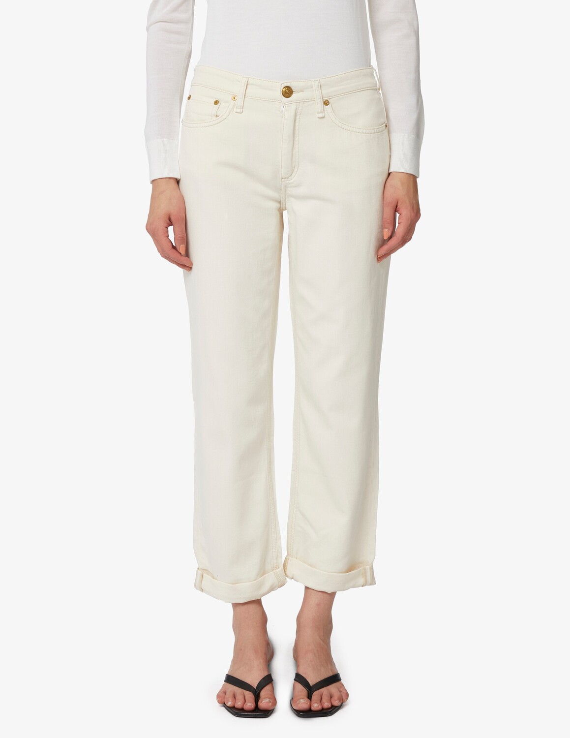 

Мешковатые джинсы с низкой посадкой Rag & Bone, белый
