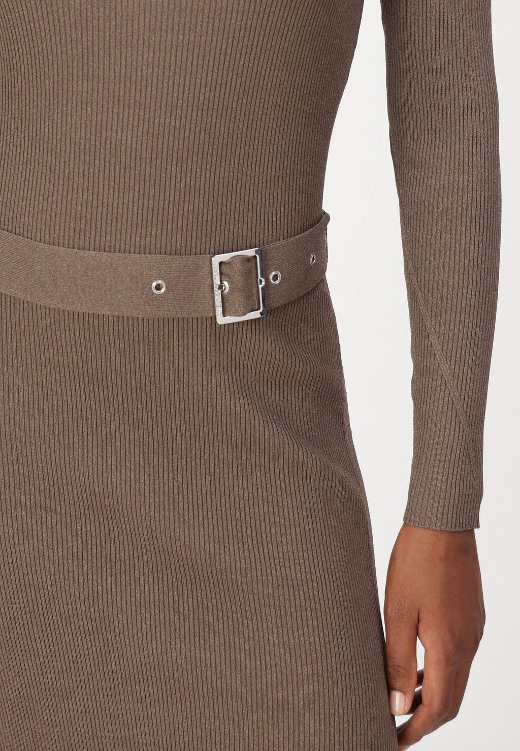 

Платье-свитер BUCKLE BELT DRESS KARL LAGERFELD, бежевый
