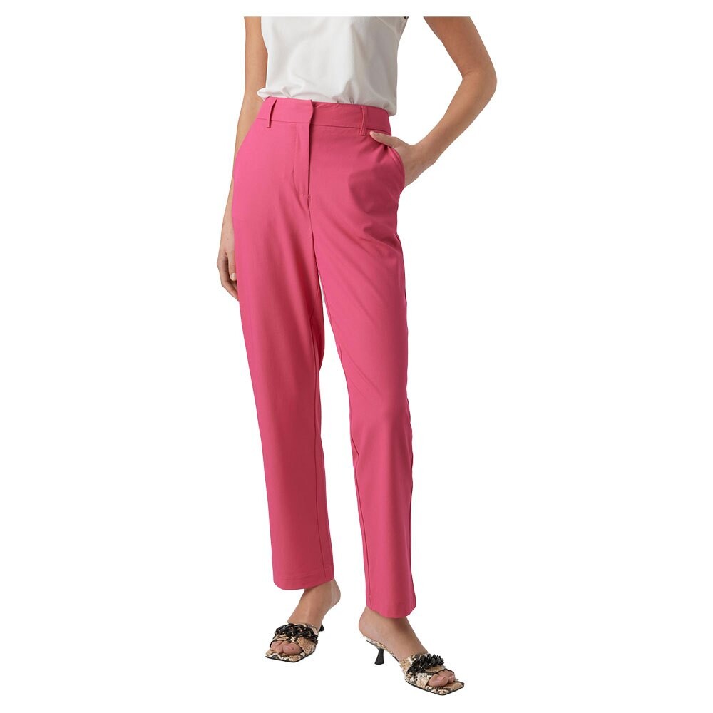 

Брюки Vero Moda Zelda Straight Fit High Waist, розовый