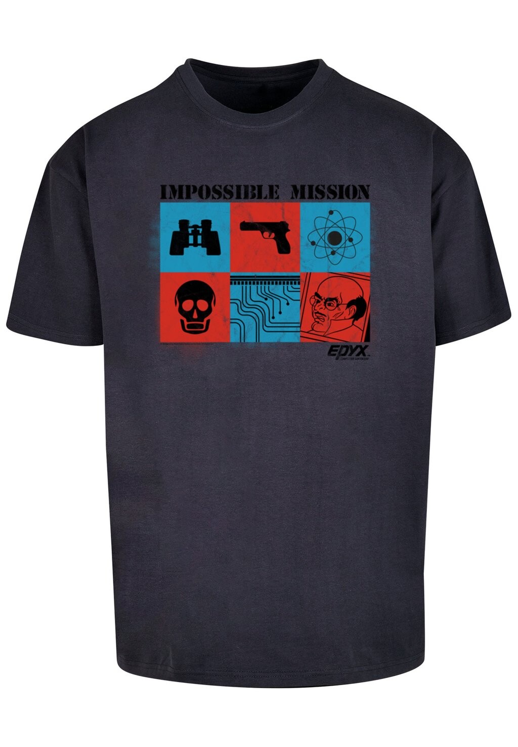 

Футболка с принтом IMPOSSIBLE MISSION RETRO GAMING SEVENSQUARED F4NT4STIC, темно-синий