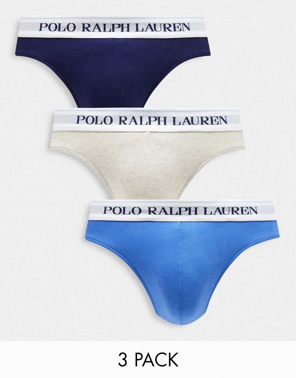 

Комплект из трех трусов Polo Ralph Lauren черного, красного и серого цветов с поясом с логотипом