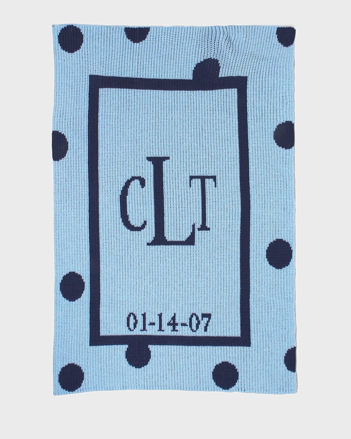 

Вязаное одеяло в горошек, синее Butterscotch Blankees, цвет Blue