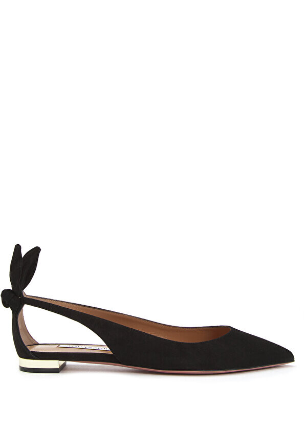 

Черные замшевые балетки Aquazzura