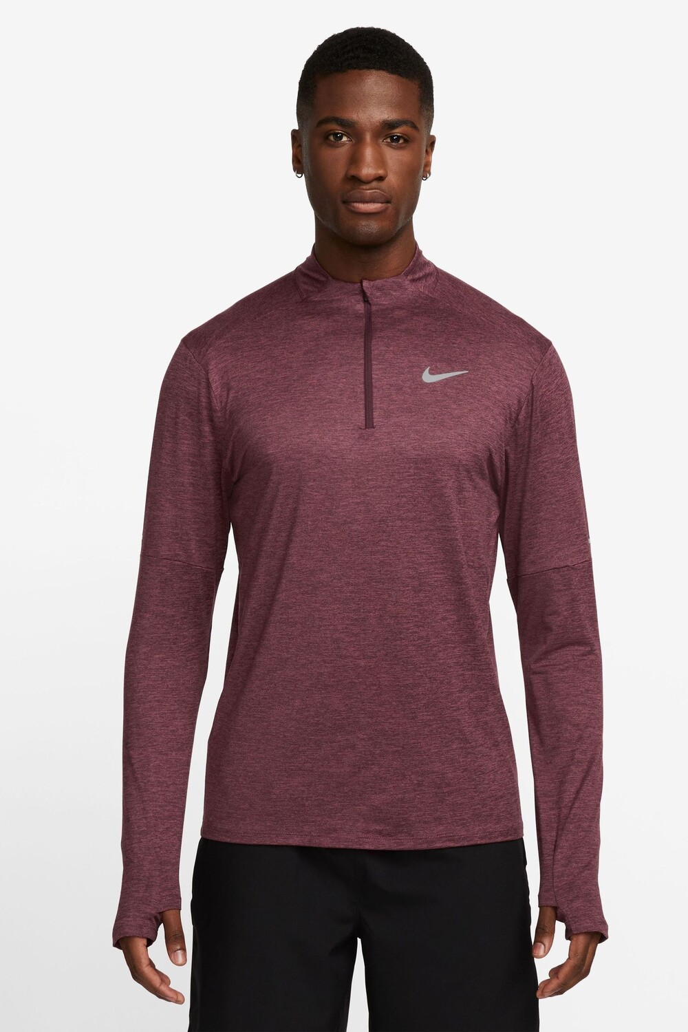 

Толстовка Element для бега с короткой молнией Nike, красный