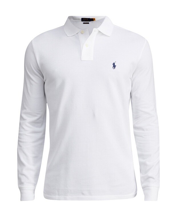 

Рубашка-поло с длинными рукавами Polo Ralph Lauren, белый