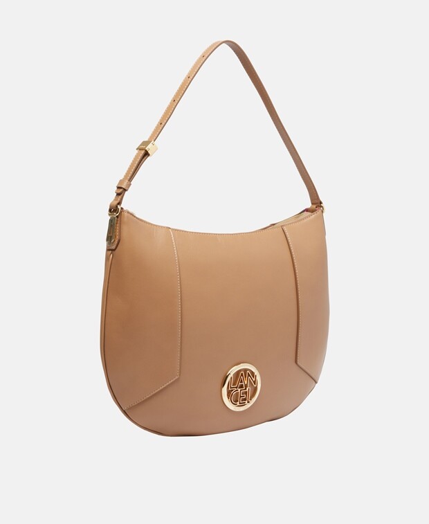 

Кожаная сумка-хобо Lancel, коричневый