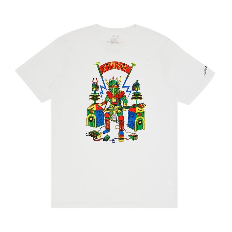 

Футболка Stussy x Will Sweeney Robot Guitar 'White', белый