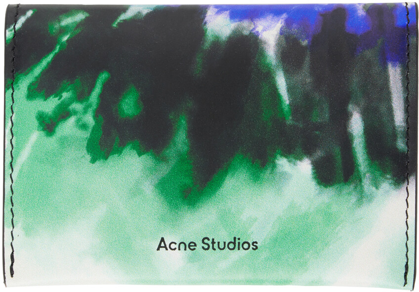 

Зеленый сложенный визитница, синий Acne Studios