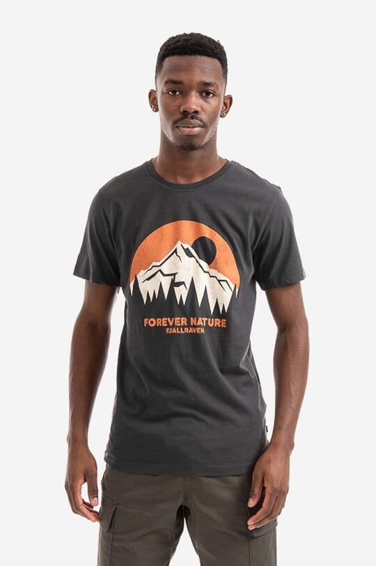 

Хлопковая футболка Fjallraven, темно-синий