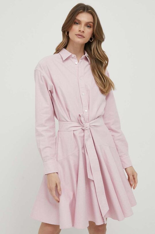 

Хлопковое платье Polo Ralph Lauren, розовый