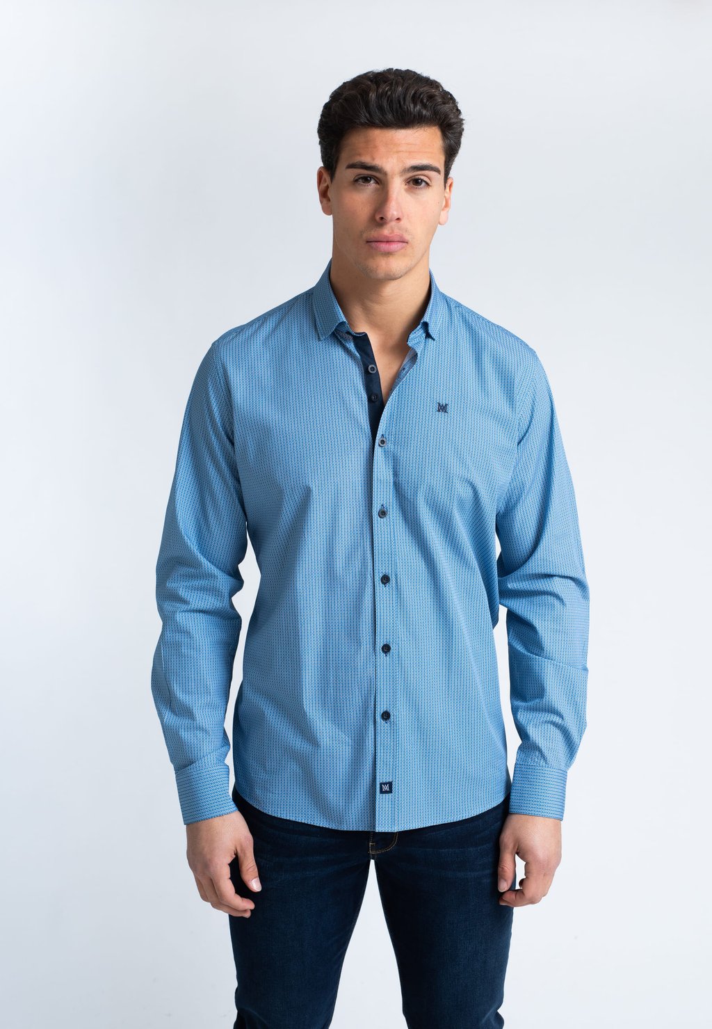 Рубашка ABSTRACT CIRCLES PRINT Amaro Jeans, синий рубашка abstract circles print amaro jeans синий