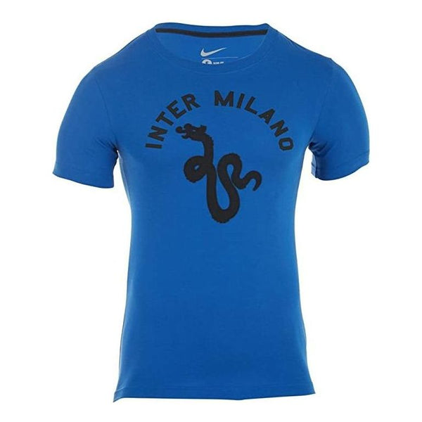 Футболка Nike Printed Short-Sleeved T-Shirt 'Royal Blue', синий футболка nike pro men s running fitness stretch tights quick drying breathable short sleeved t shirt royal blue синий