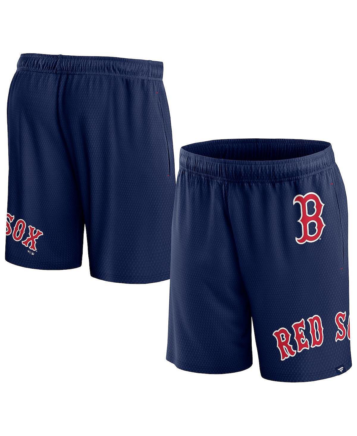 цена Мужские фирменные темно-синие шорты из клинчерной сетки Boston Red Sox Fanatics