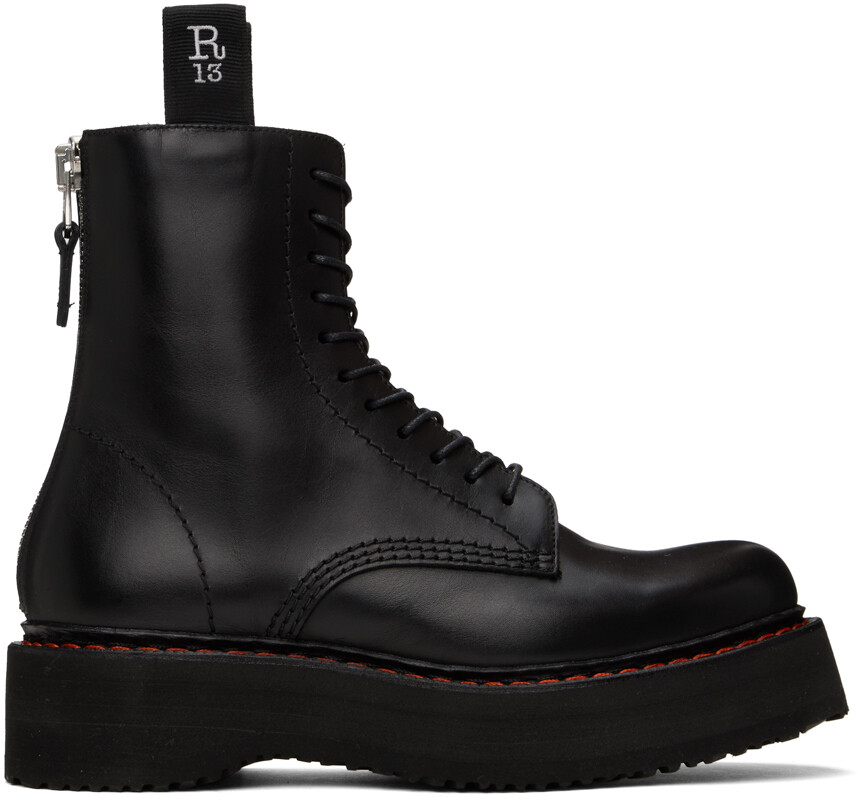 

Черные одинарные ботинки R13, цвет Black