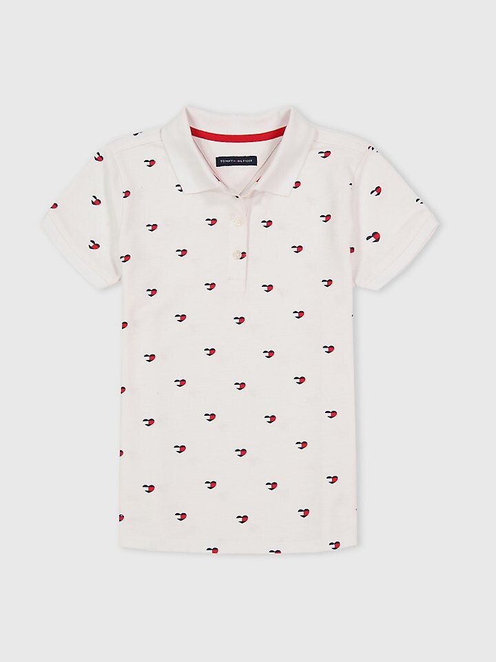 

Поло с логотипом Big Kids' Hearts Tommy Hilfiger