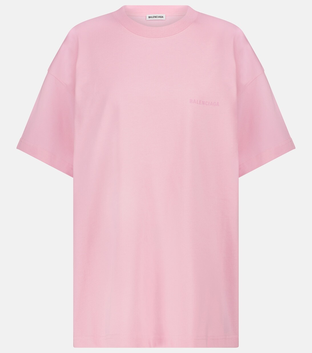 

Хлопковая футболка оверсайз BALENCIAGA, розовый